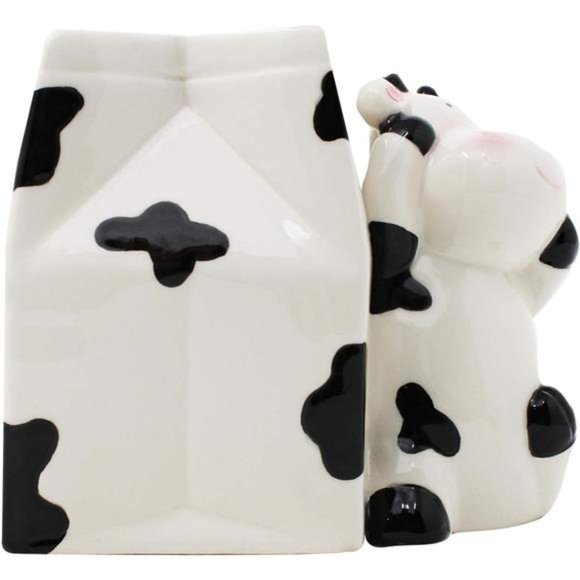 Cow Utensil Holder |Kitchen Crock Storage|Cow Print Stuff Accessories Decoration - Picture 4 of 7